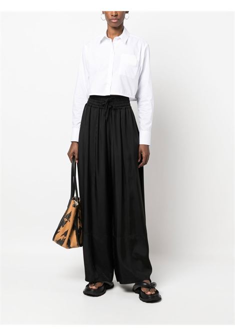 Pantaloni a palazzo in nero - donna JIL SANDER | J01KA0101J65052001